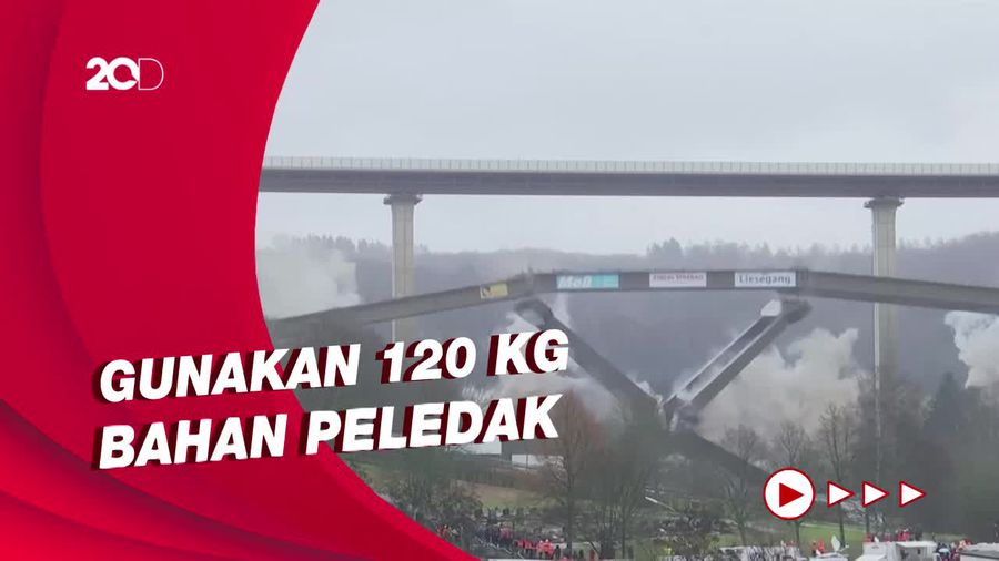 Detik-detik Jembatan Rinsdorf di Jerman Dihancurkan