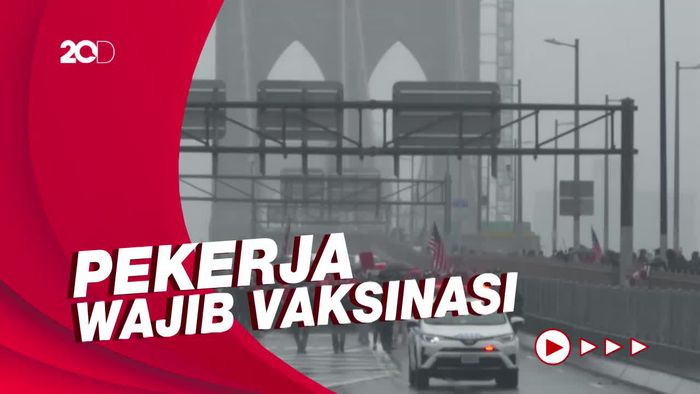 Dipecat Jika Belum Divaksin, Ratusan Orang di New York Demo