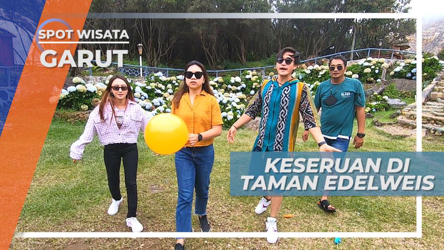 Permainan Seru di Taman Edelweis Gunung Papandayan Garut