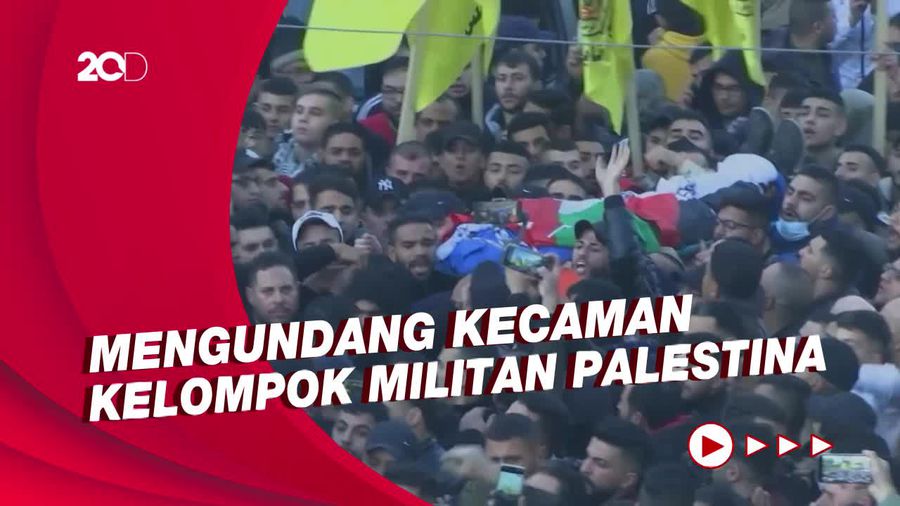 Suasana Pemakaman 3 Warga Palestina yang Tewas Ditembak Israel