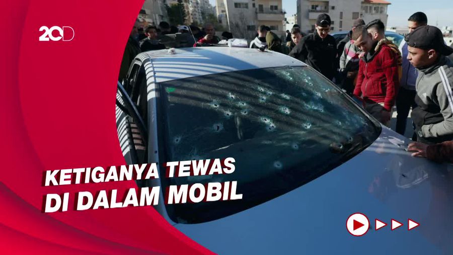 Kondisi Mobil 3 Warga Palestina yang Dibantai Tentara Israel