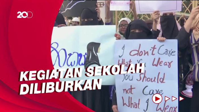 Aksi Protes Larangan Hijab di India Meluas