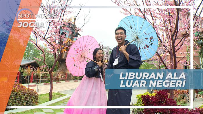 Seruny Liburan Ala Negeri Sakura di Kaki Gunung Merapi, Yogyakarta