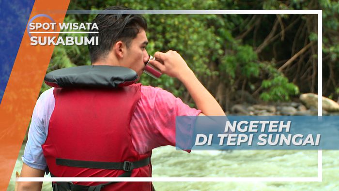 Menikmati Secangkir Teh Hangat di Pinggir Sungai, Sukabumi