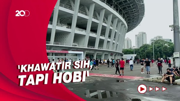 GBK Ramai Warga Olahraga, Meski Jakarta PPKM Level 3