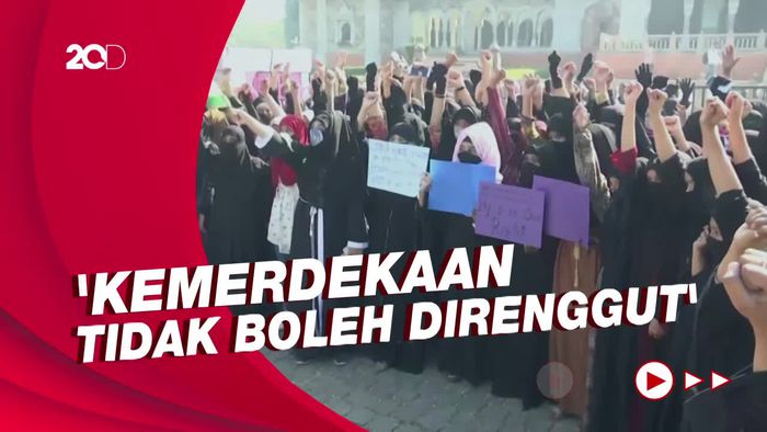 Protes Larangan Hijab di India, Massa: Kami Ingin Hak-hak Diberikan
