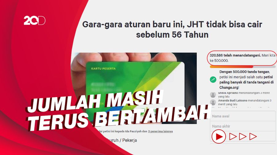 320 Ribu Orang Teken Petisi Tolak Aturan Baru Klaim JHT