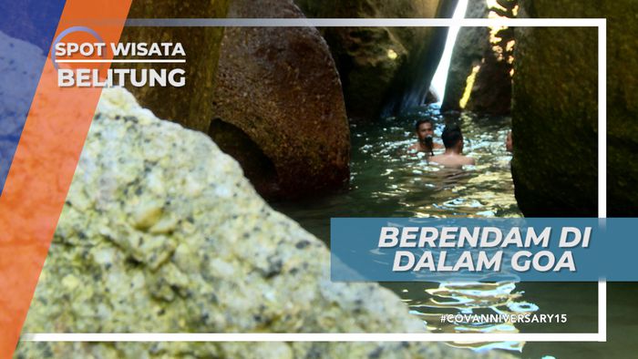 Berenang di Dalam Goa Batuan Granit Tanjung Klayang Belitung