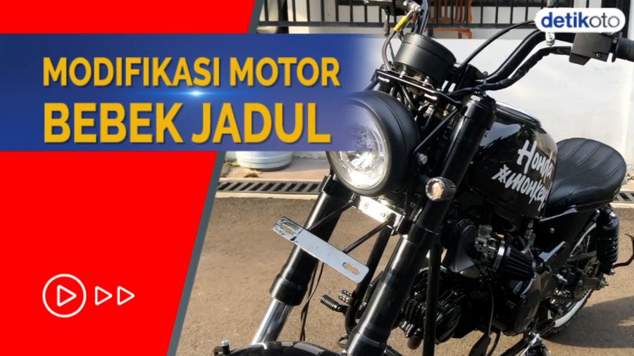 Honda Monkey Kustom Versi Murah, Bahannya dari Honda Karisma Jadul