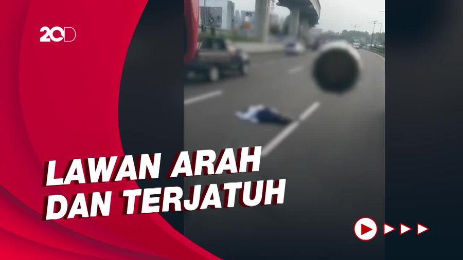 Heboh Pemotor Terkapar di Jalan Tol Jakarta-Cikampek, Kok Bisa?