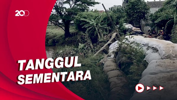 Penampakan Tanggul Jebol yang Jadi Penyebab Banjir Perumahan PGP Bekasi