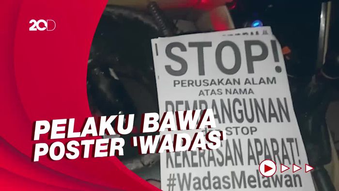Poster Wadas Melawan Dibawa-bawa Saat Pria Lempar Molotov ke Pos Polisi