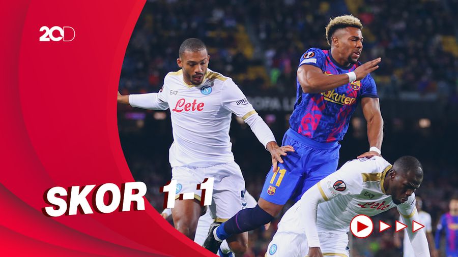 Barcelona Ditahan Imbang Napoli di Camp Nou