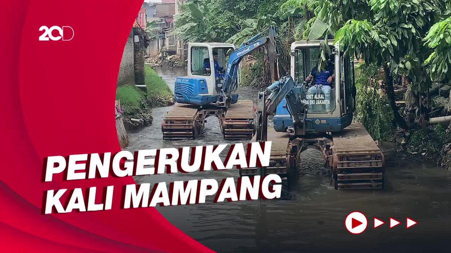 Pemprov DKI Kembali Keruk Kali Mampang Setelah Kalah Gugatan