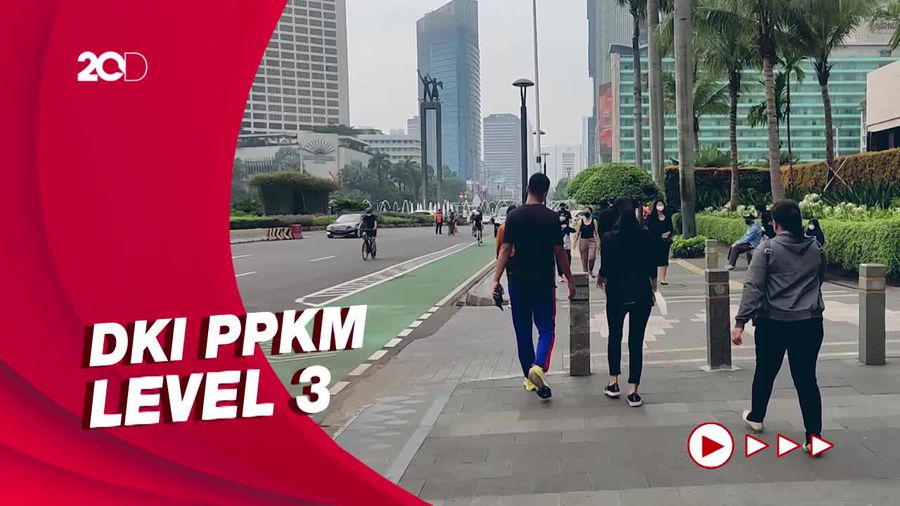 Suasana Minggu Pagi Bundaran HI, Masih Ramai Aktivitas Warga