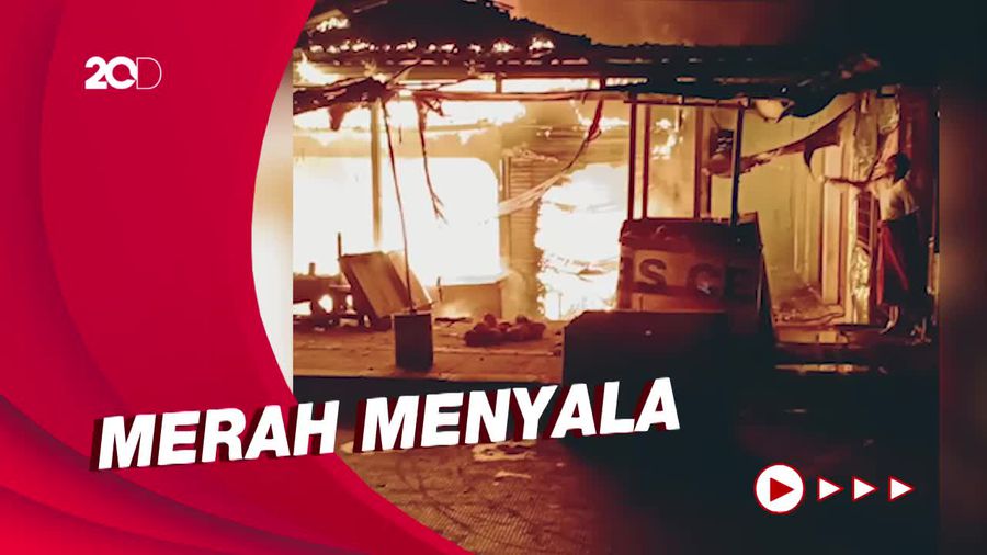 Mencekam! Suasana Kebakaran Pasar Gembong Balaraja Tangerang