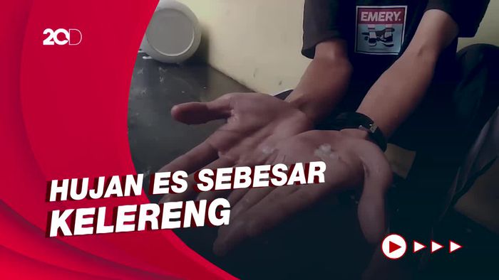 2 Kecamatan di Cianjur Dilanda Hujan Es, Ini Penampakannya