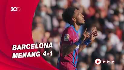 Aubameyang Brace, Barcelona Sungkurkan Valencia 