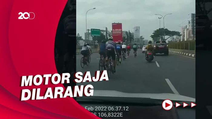 Viral Road Bikers Gowes di Jalur Cepat Depok, Ini Kata Polisi