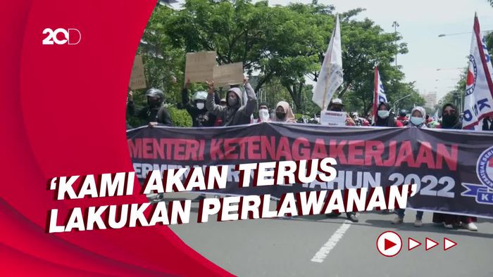 Demo Buruh di Jateng Kecam Aturan JHT, Tuntut Menaker Dicopot!
