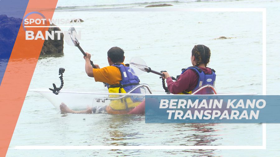 Asiknya Dayung-dayung Kano Transparan, ke Tengah Laut, Banten