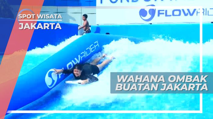 Flowrider, Berayun-ayun Dengan Papan Seluncur di Atas Terjangan Ombak Buatan, Jakarta