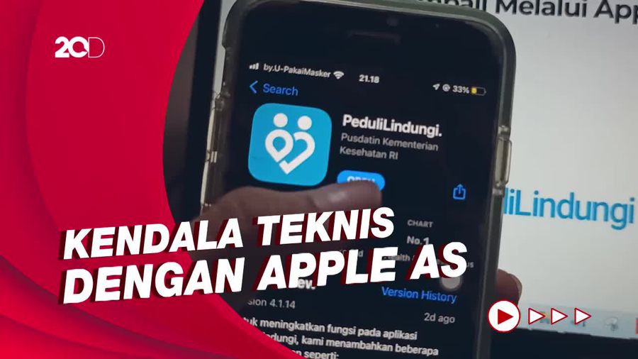 Sempat Menghilang, PeduliLindungi Kini Muncul Lagi di App Store