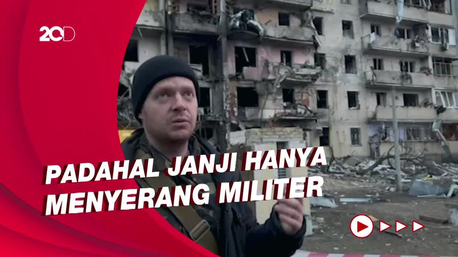 Bangunan Sipil di Ukraina Kena Rudal, Rusia Berbohong?
