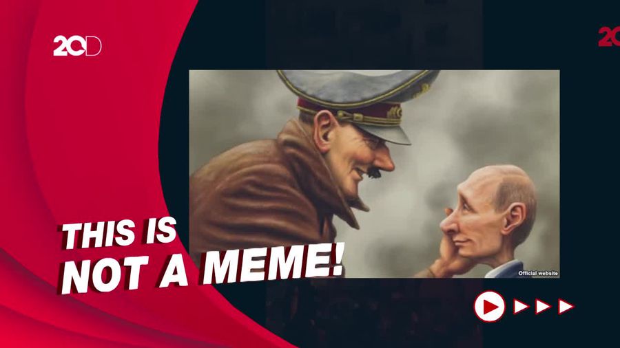 Ukraina Unggah Kartun Satir, Sandingkan Putin dan Adolf Hitler