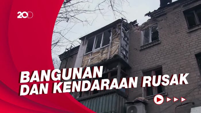 Kondisi Rumah-rumah Warga Ukraina Rusak Akibat Serangan Rusia