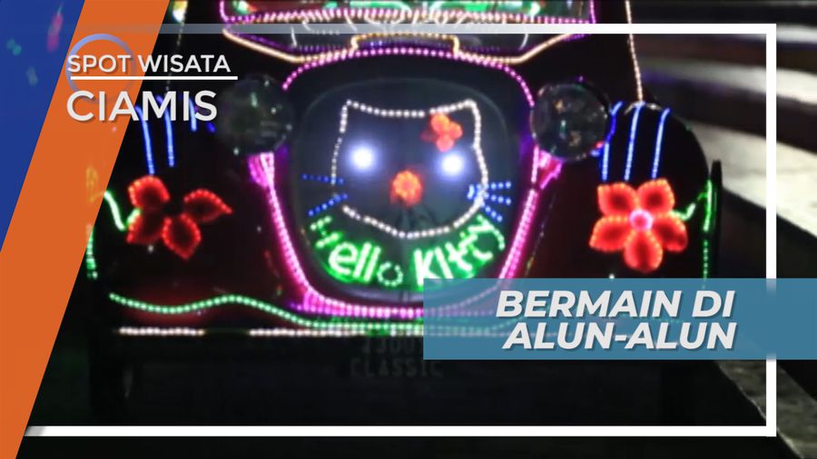 Jalan-jalan Malam Menyusuri Alun-alun Kota Menggunakan Becak yang Nyentrik Abis, Ciamis