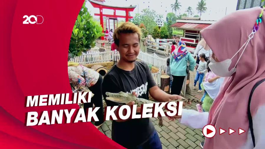 Saung Abah Apud Tawarkan Suasana Kebun Binatang Mini di Ciamis