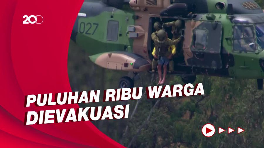 Australia Dilanda Banjir Parah, Warga Dievakuasi dari Atap Rumah