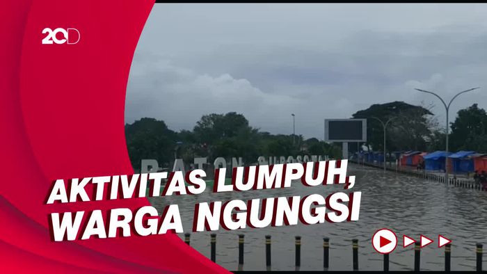 Dahsyatnya Banjir Serang: Masjid Agung Banten Terendam, Warga Ngungsi