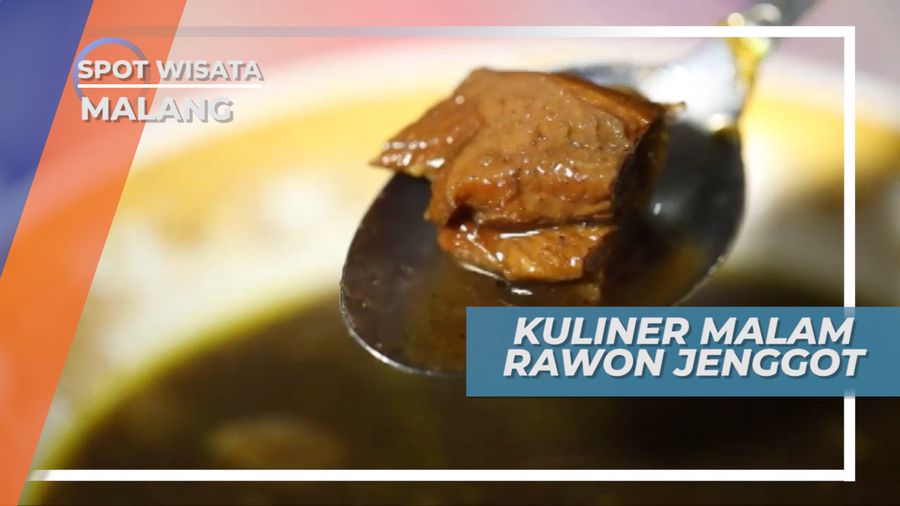 Empuknya Irisan Daging Dengan Kuah yang Lezat Hangat dan Hitam Pekat, Malang