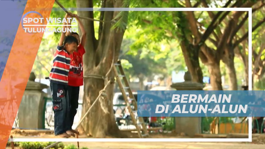 Jalan-jalan Menikmati Pagi di Taman Aloon-aloon yang Ramah Anak, Tulungagung