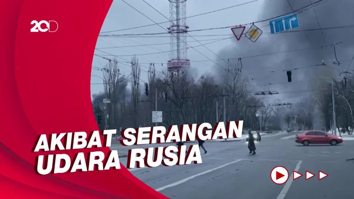 Serangan Udara di Menara Stasiun Televisi Ukraina Tewaskan Warga Sipil