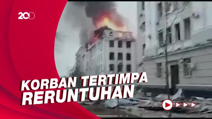 Serangan Rudal Rusia di Kantor Polisi Regional di Kharkiv Tewaskan 4 Orang