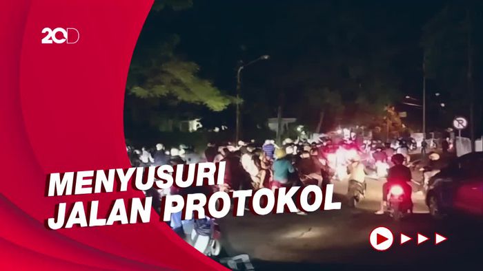 Momen Bobotoh Konvoi di Bandung Usai Persib Tumbangkan Persija