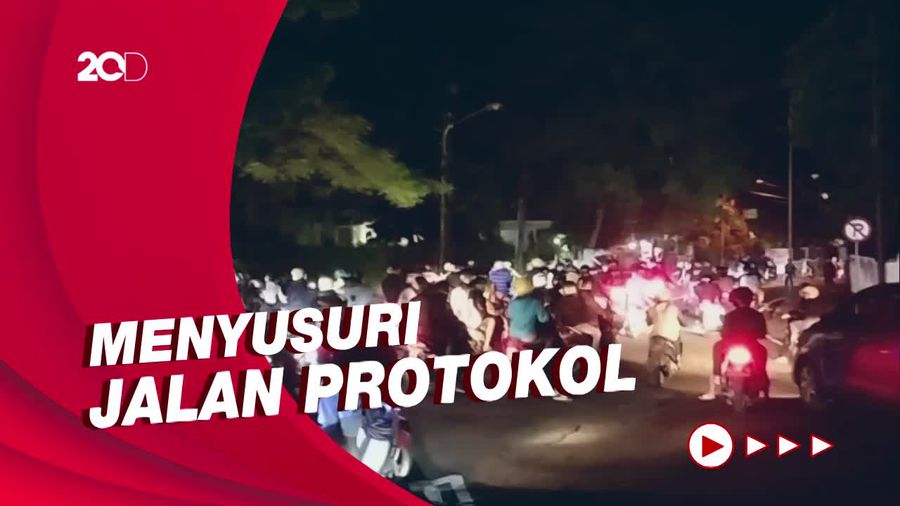 Momen Bobotoh Konvoi di Bandung Usai Persib Tumbangkan Persija