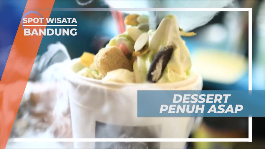 Camilan Segar Super Unik, Es Krim Berasap, Bandung