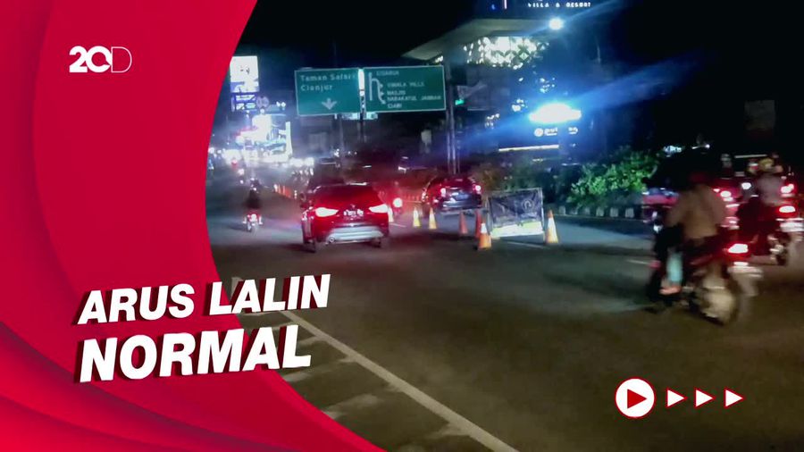 Malam Ini Arus Lalu Lintas di Simpang Gadog Arah Puncak Lengang