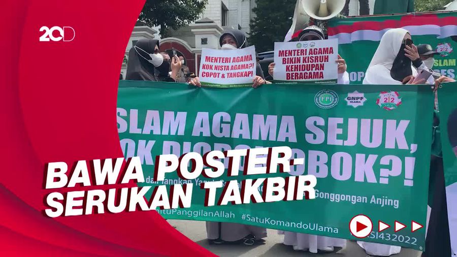 Massa PA 212 Gelar Demo di Kemenag, Tolak Aturan Toa Masjid