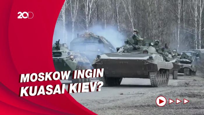 Kendaraan Perang Rusia Bergerak Menuju Ibu Kota Ukraina