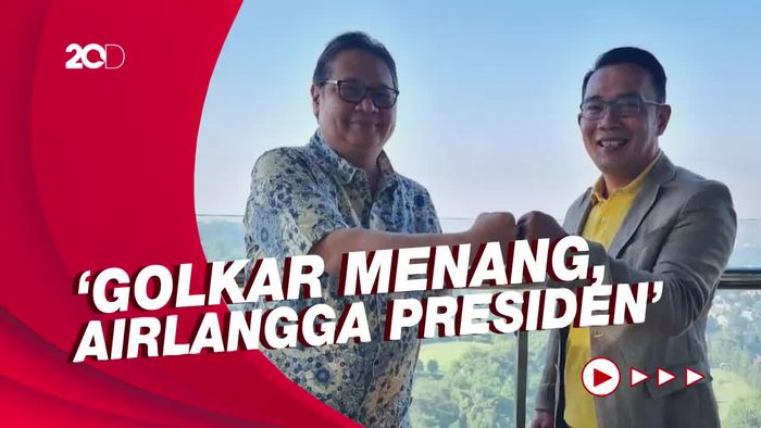 Ridwan Kamil Sebut Airlangga Presiden di Munas AMPI