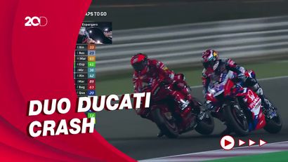 Momen Bagnaia Tabrak Jorge Martin di MotoGP Qatar