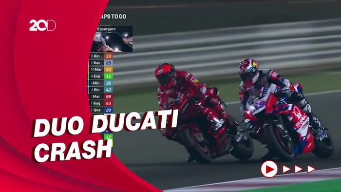 Momen Bagnaia Tabrak Jorge Martin di MotoGP Qatar