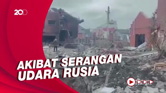 Kehancuran Parah di  Kawasan Permukiman Ukraina