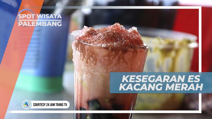 Segarnya Serutan Es Dengan Guyuran Sirup dan Santan Bercampur kacang Merah yang Empuk, Palembang