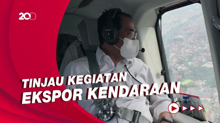 Lewat Udara, Menhub Budi Karya Pantau Pelabuhan Patimban